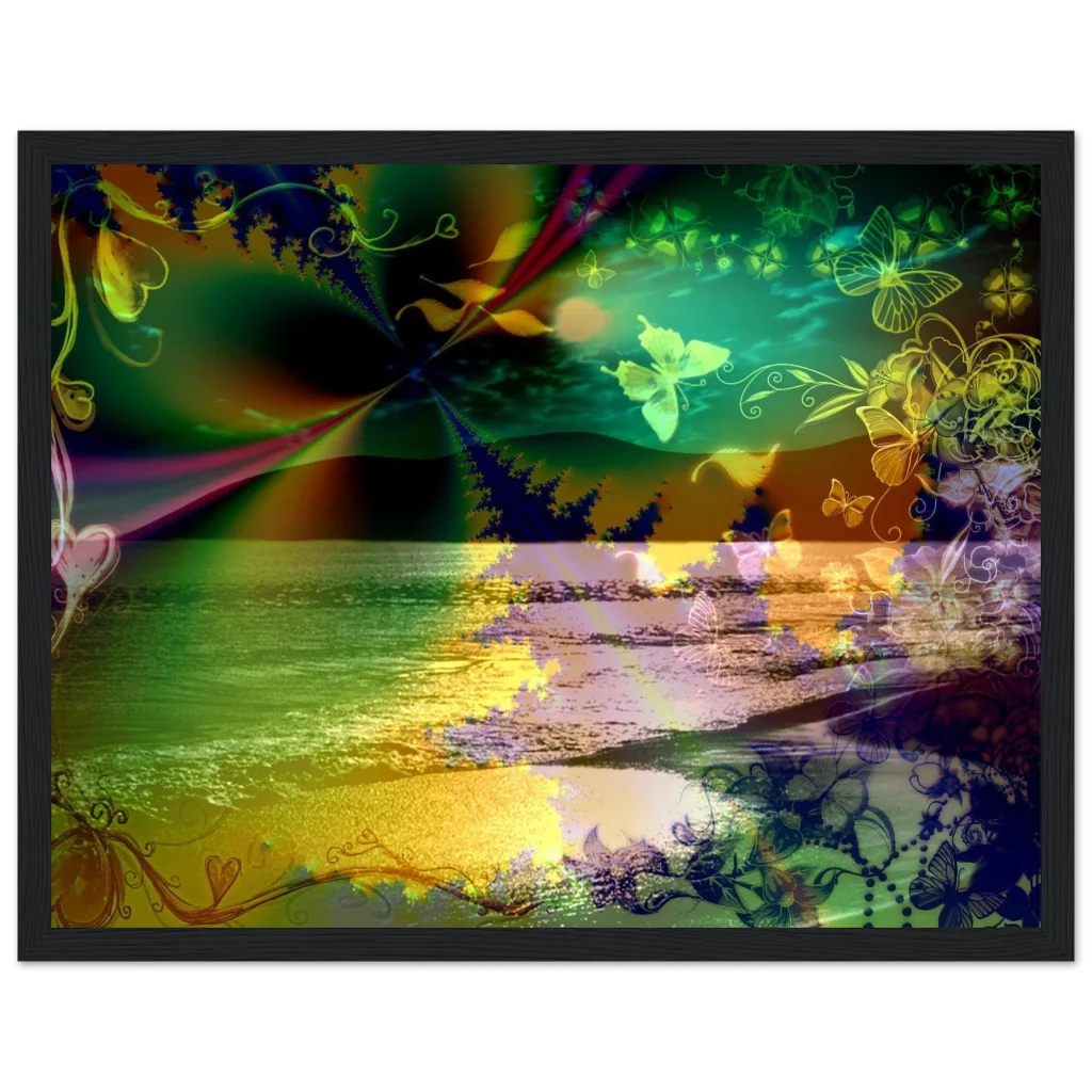 Bay of butterflies - Framed Print - Poster
