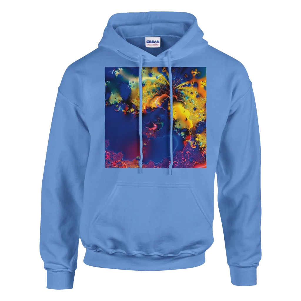 Trippy Art Hoodie — Brian Exton Digital Art Vibrant Psychedelic Pullover (50% Cotton / 50% Polyester) - Poster
