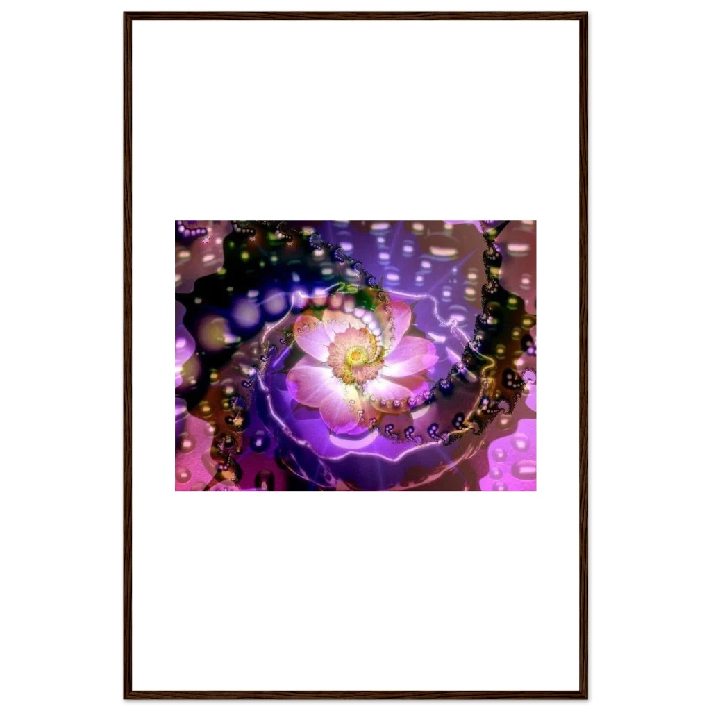 vibarent flower Premium Matte Paper Wooden Framed Poster - Poster