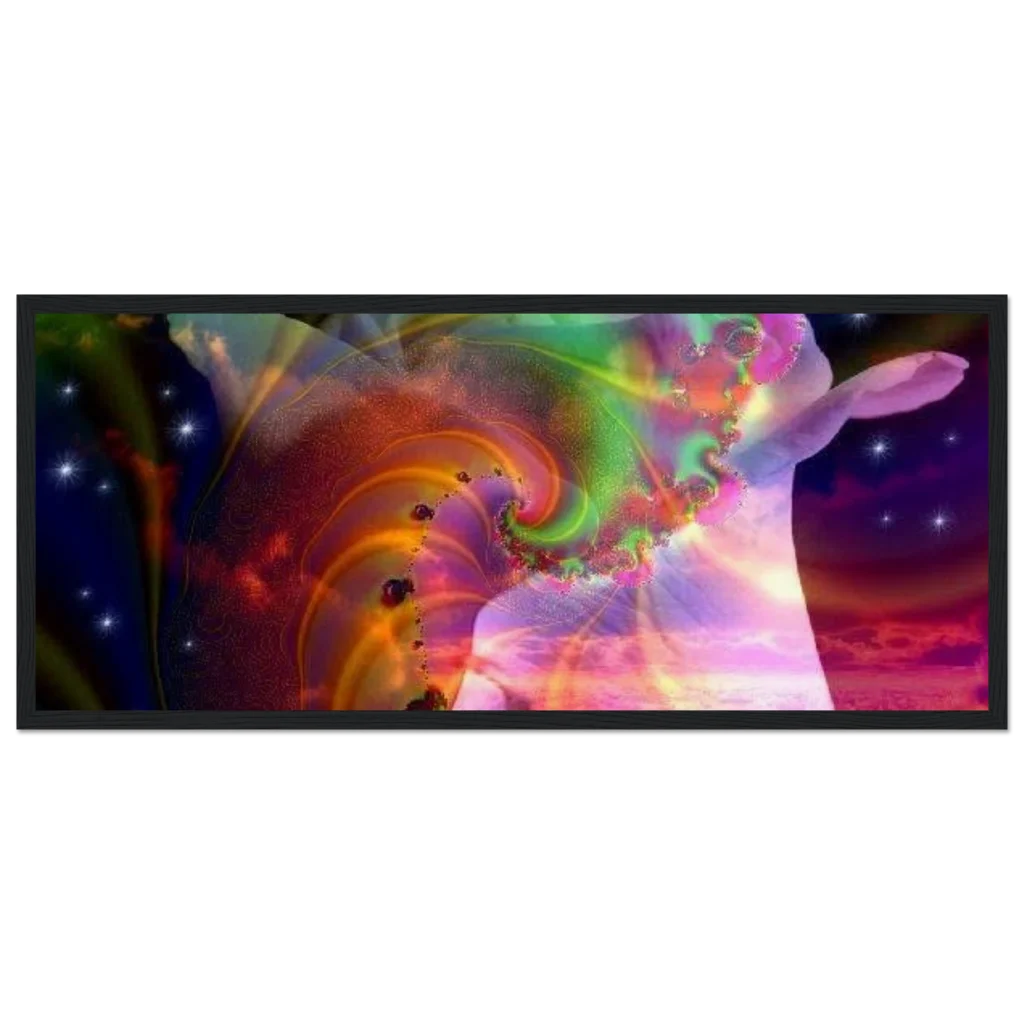 cosmic rosebud Museum-Quality Matte Paper Wooden Framed Poster - Poster