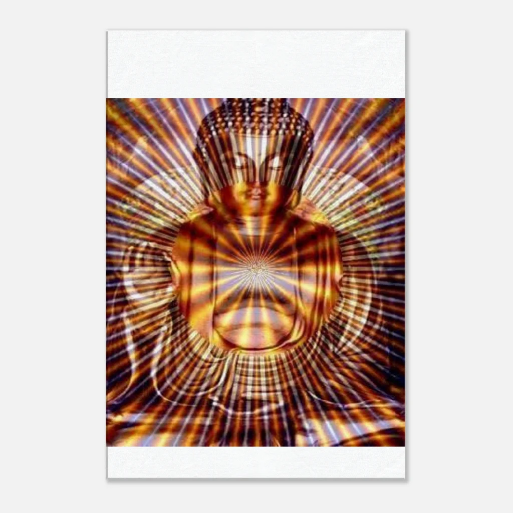 golden buddha Canvas bright spiritual decor - Poster