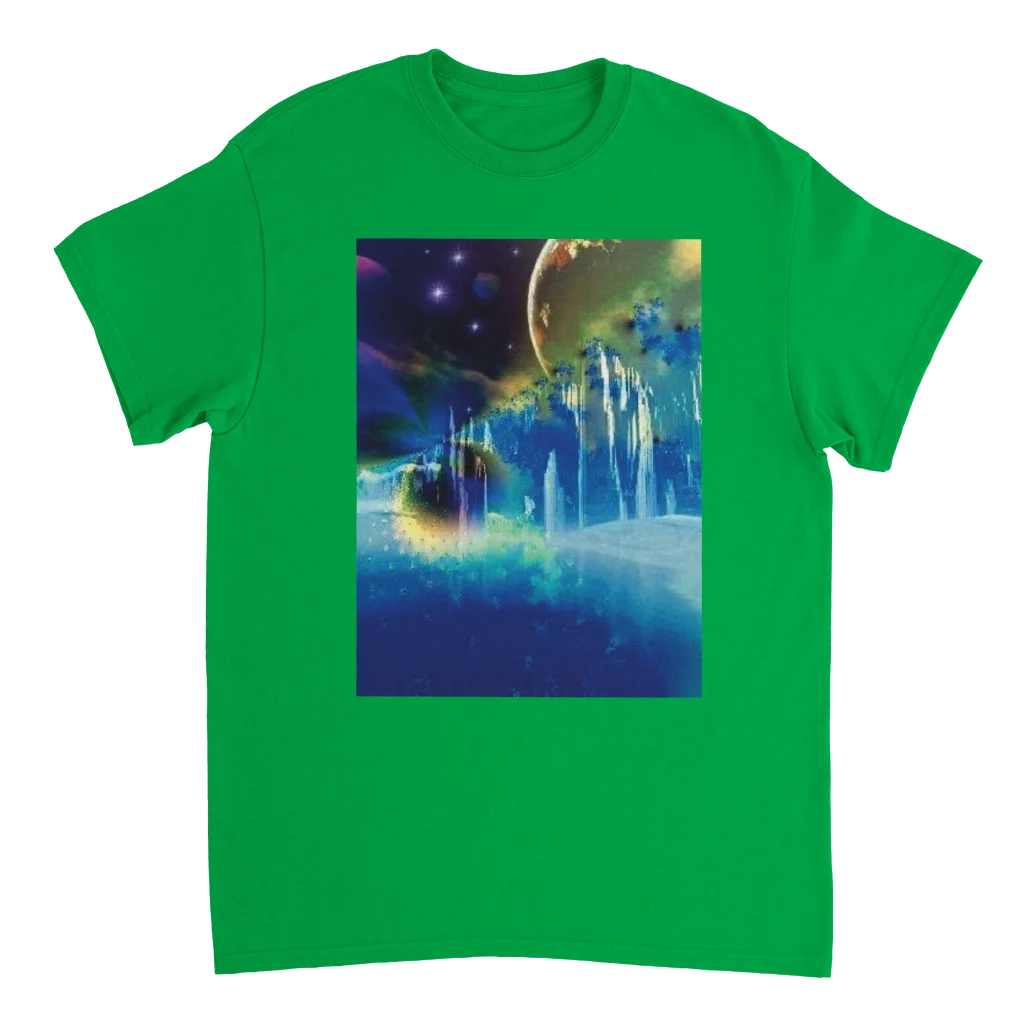trance Heavyweight Unisex Crewneck T-shirt | Gildan® 5000 trippy fractral art prints - Poster