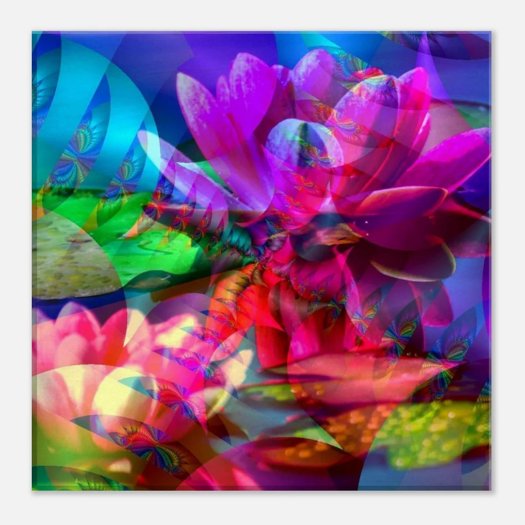 entangled mandalas Canvas brusting with colour with this vibrant digital print - Poster