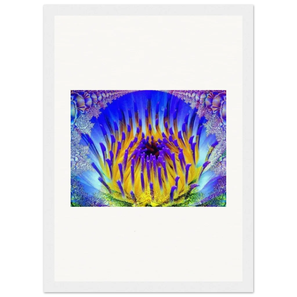 radiant flower Museum-Quality Matte Paper Wooden Framed Poster - Poster