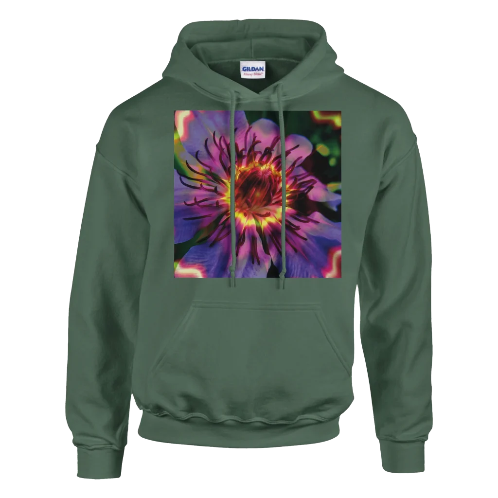 neon flower Classic Unisex Pullover Hoodie | Gildan® 18500 - Poster