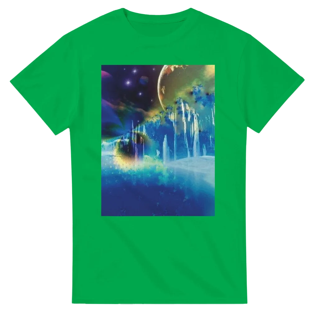 trance Heavyweight Unisex Crewneck T-shirt | Gildan® 5000 trippy fractral art prints - Poster