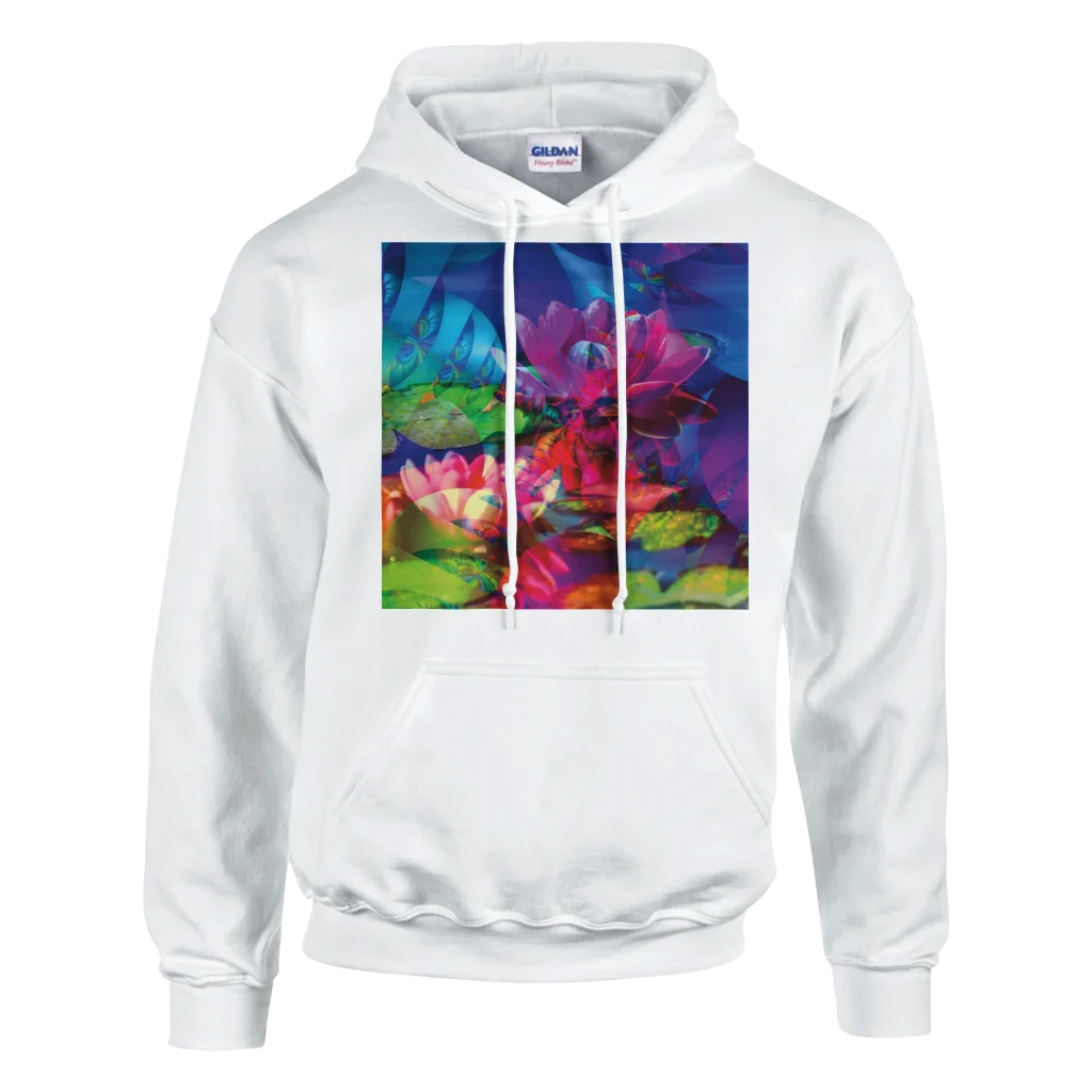 mandala flower floating on mystic waters Classic Unisex Pullover Hoodie | Gildan® 18500 - Poster