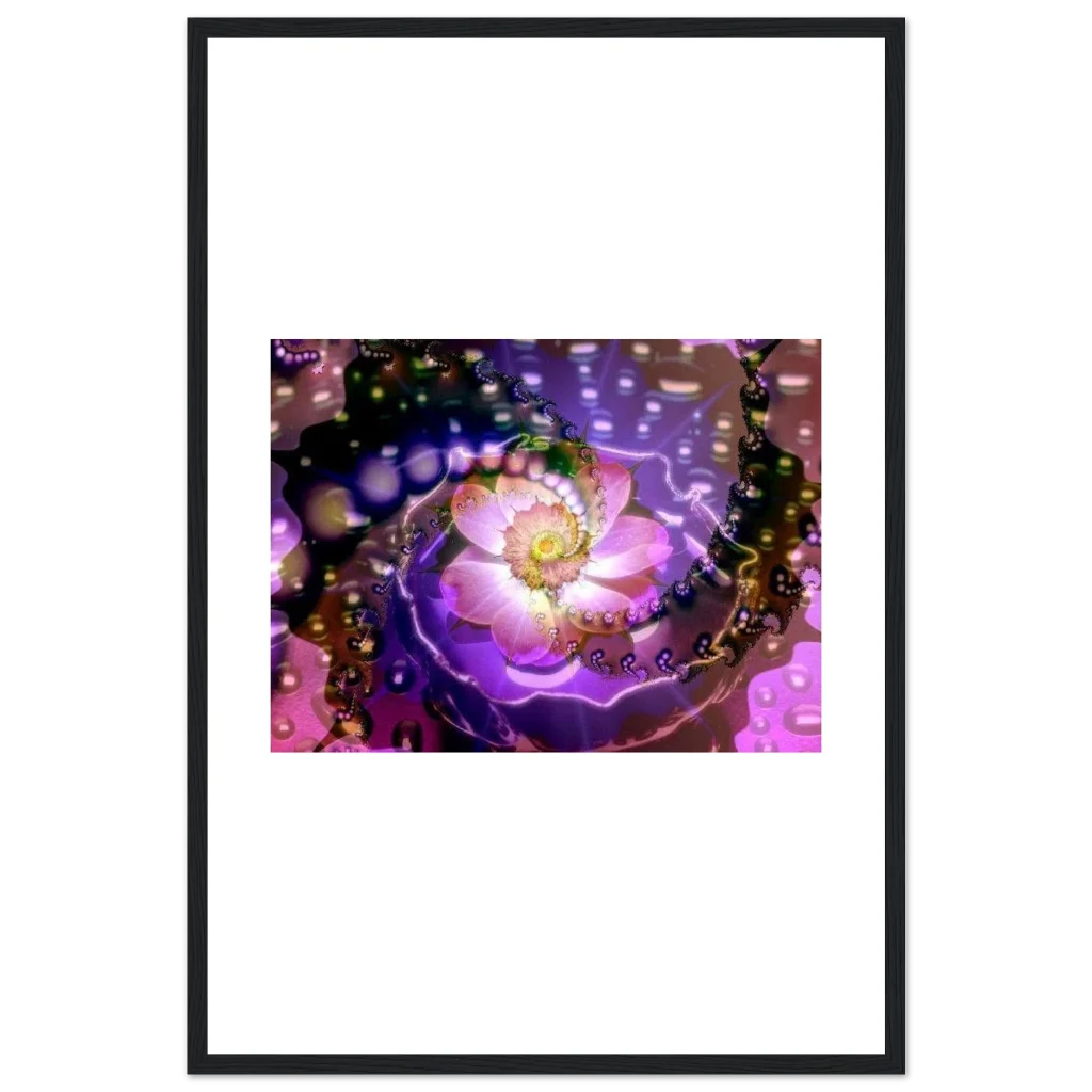vibarent flower Premium Matte Paper Wooden Framed Poster - Poster