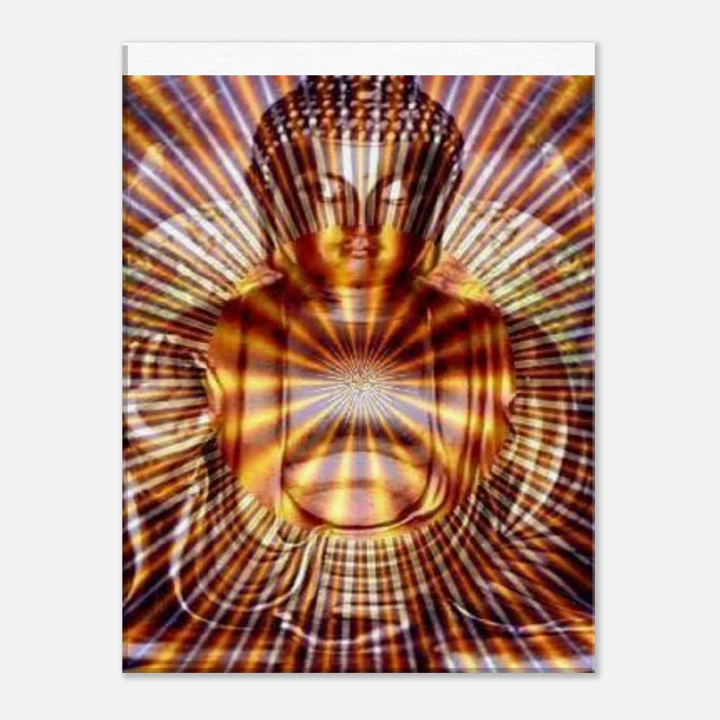 golden buddha Canvas bright spiritual decor - Poster