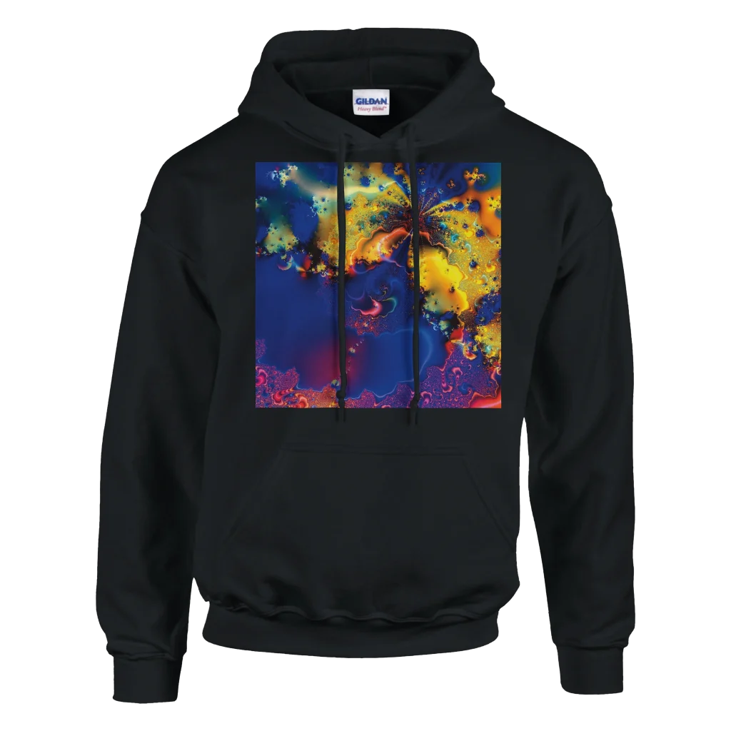 Trippy Art Hoodie — Brian Exton Digital Art Vibrant Psychedelic Pullover (50% Cotton / 50% Polyester) - Poster