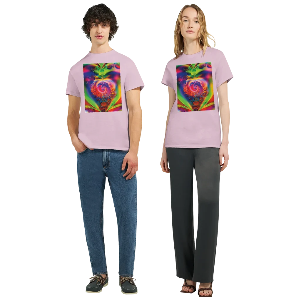 Framed Art Print of trance trip Ultra Cotton Unisex Crewneck T-shirt | Gildan 2000 trippy colourful prints