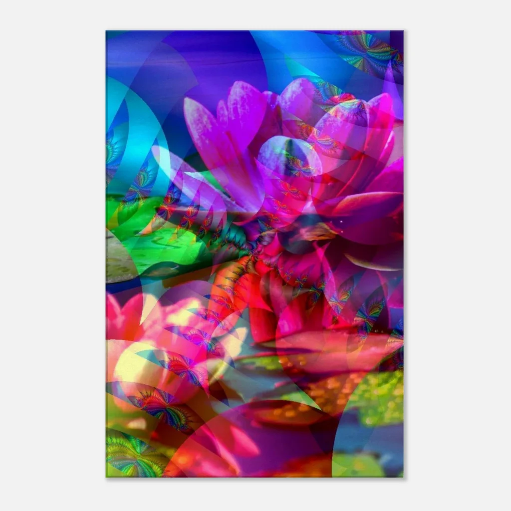 entangled mandalas Canvas brusting with colour with this vibrant digital print - Poster