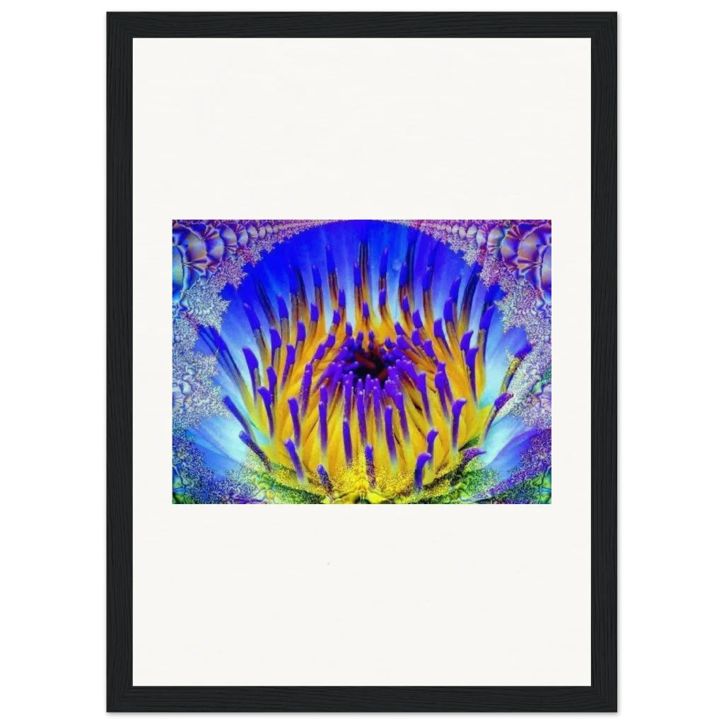 radiant flower Museum-Quality Matte Paper Wooden Framed Poster - Poster