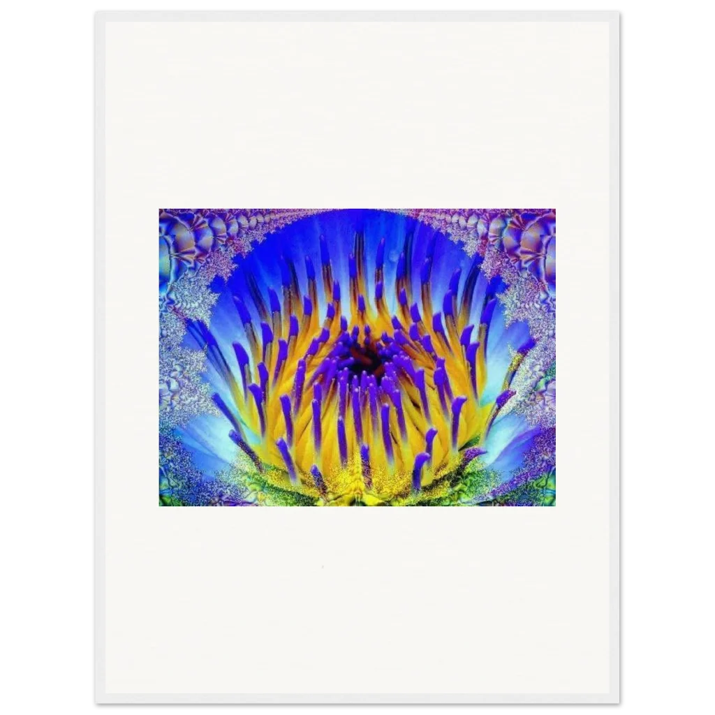 radiant flower Museum-Quality Matte Paper Wooden Framed Poster - Poster
