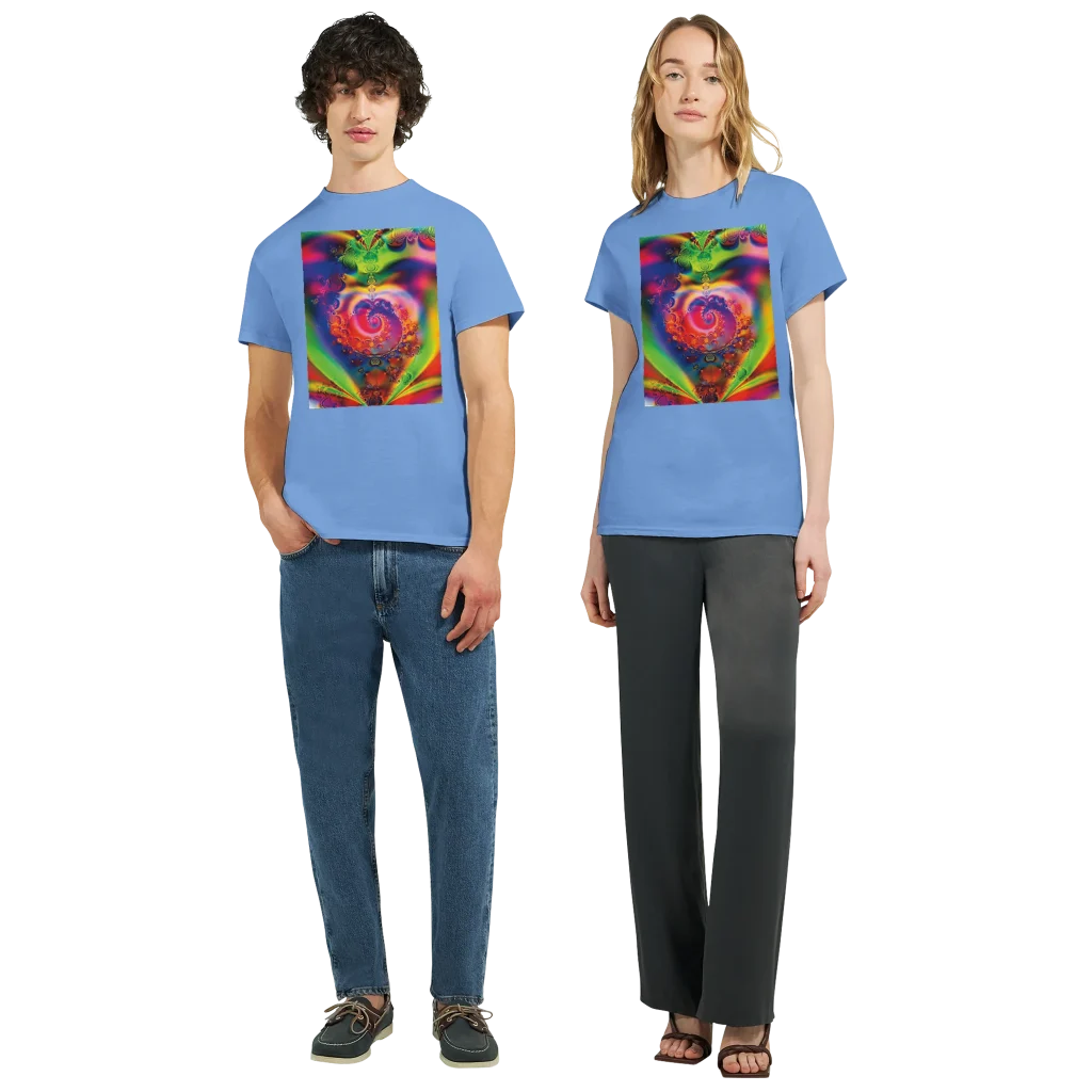 trance trip Ultra Cotton Unisex Crewneck T-shirt | Gildan 2000 trippy colourful prints - Poster