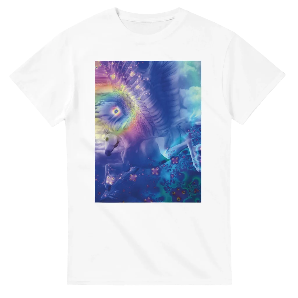 Framed Art Print of mystical unicorn Heavyweight Unisex Crewneck T-shirt | Gildan® 5000
