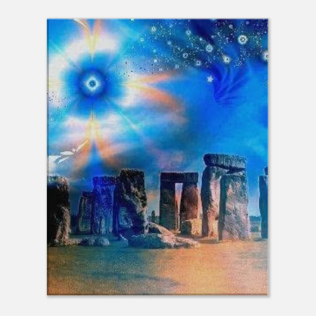 new age at henge Canvas mystical vibrant digital prints - Poster