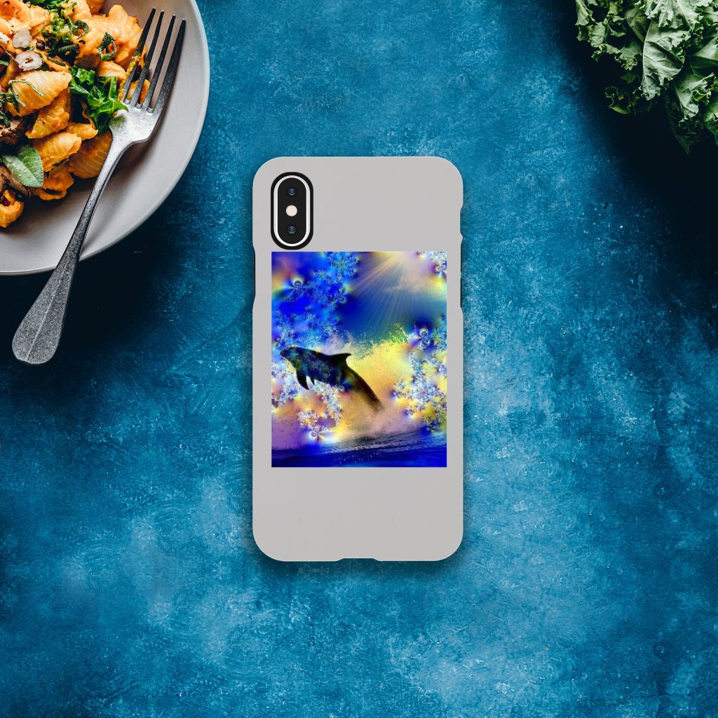 Brian Exton Dolphin Art Tough Phone Case – Dual-Layered Protection & Wireless Charging Compatible - Poster