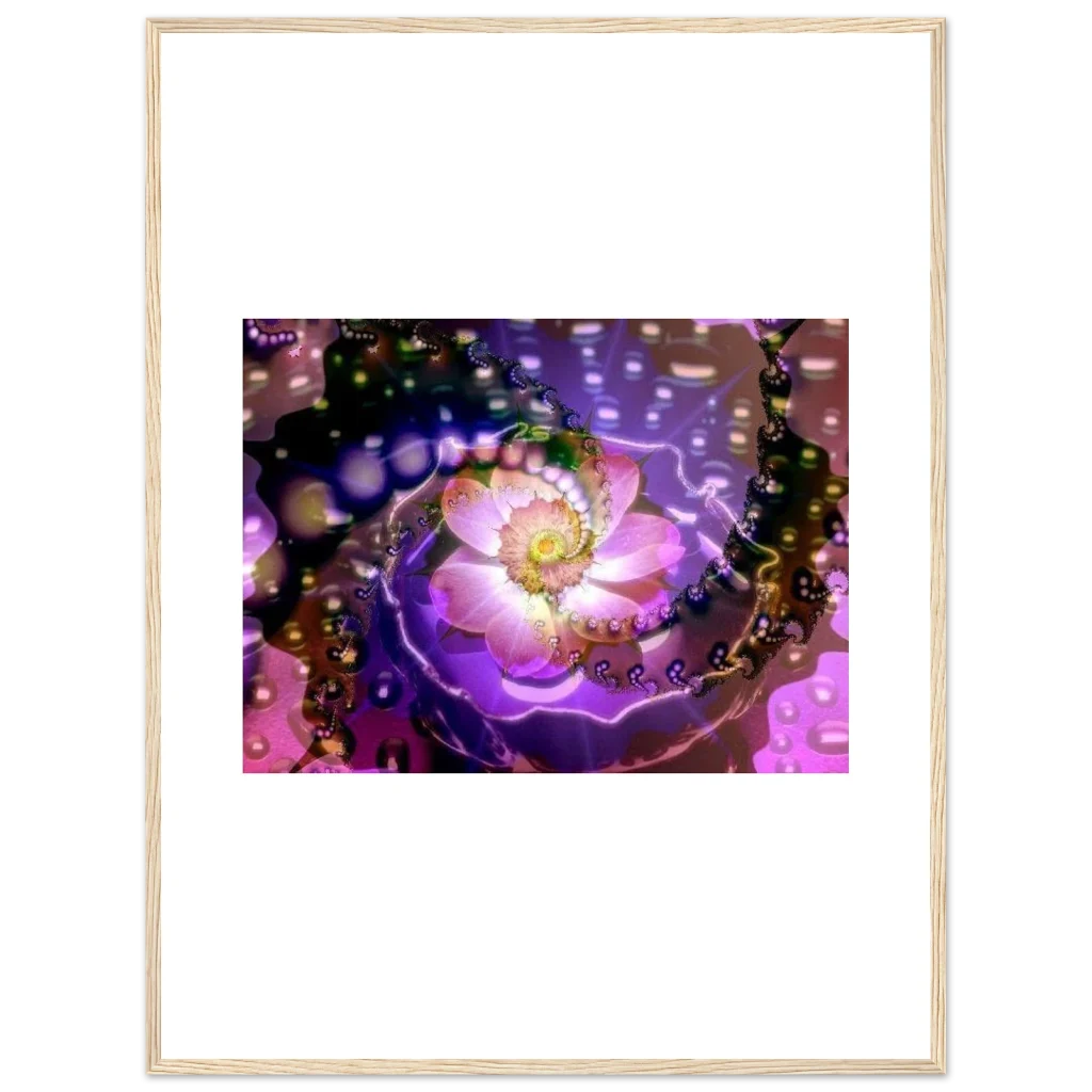 vibarent flower Premium Matte Paper Wooden Framed Poster - Poster