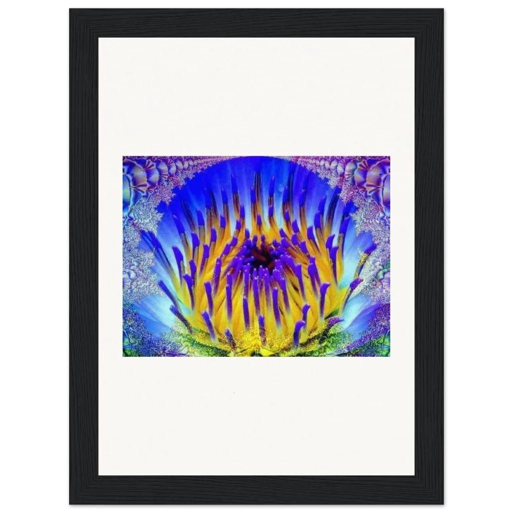 radiant flower Museum-Quality Matte Paper Wooden Framed Poster - Poster