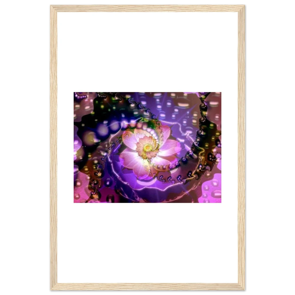 vibarent flower Premium Matte Paper Wooden Framed Poster - Poster