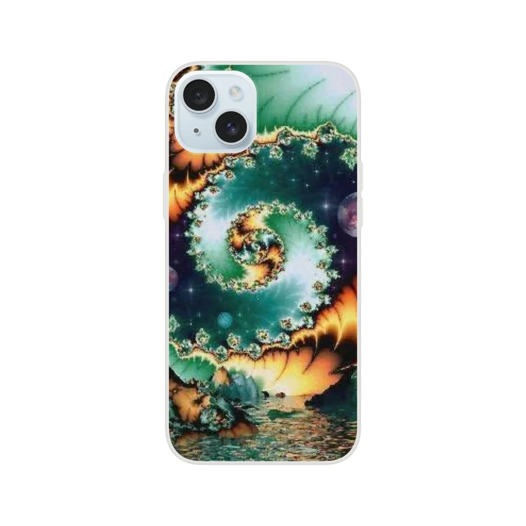 Framed Art Print of solar unfurling Flexi case iphone