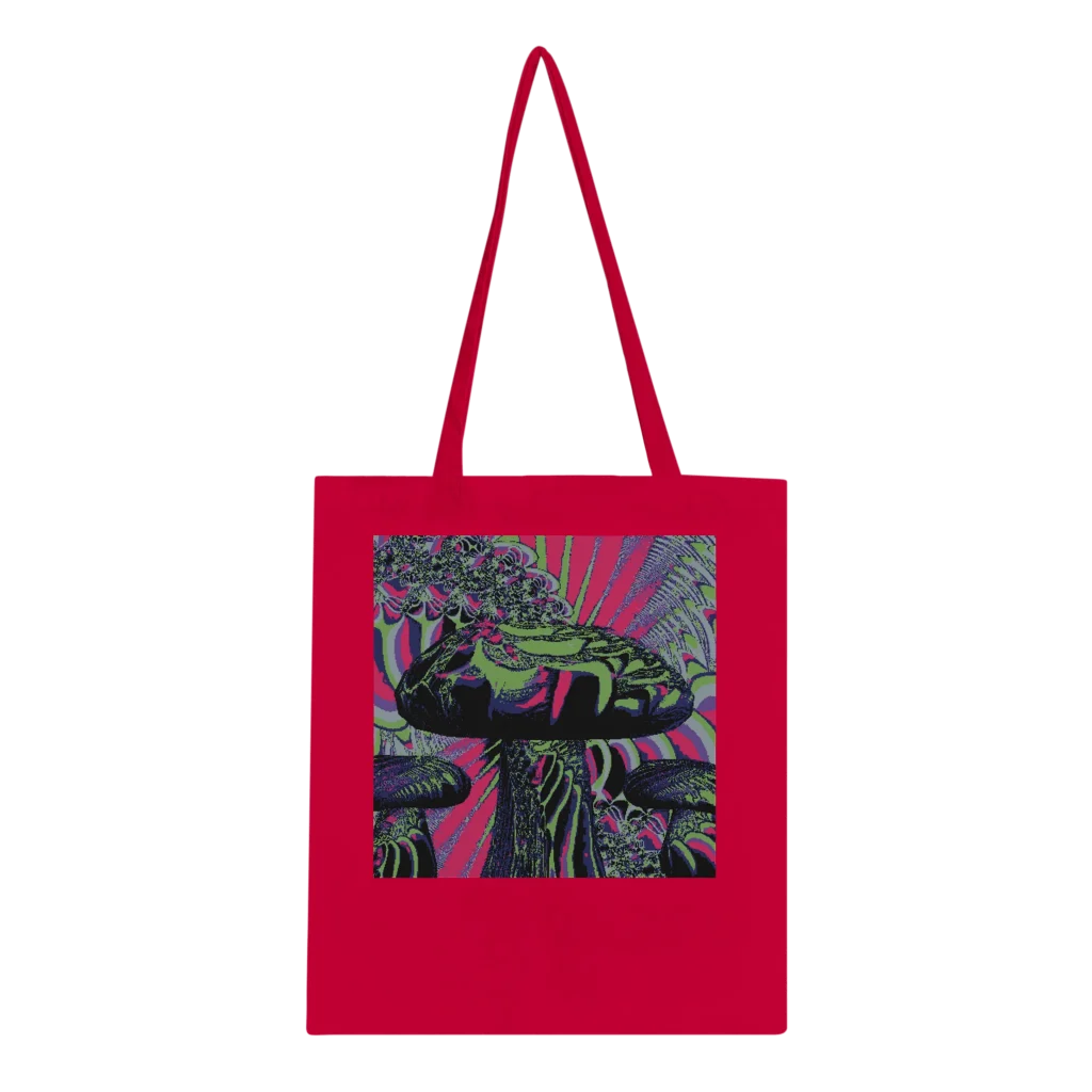 magic mushroom room Classic Tote Bag/beach bag visionary fractal art print - Poster
