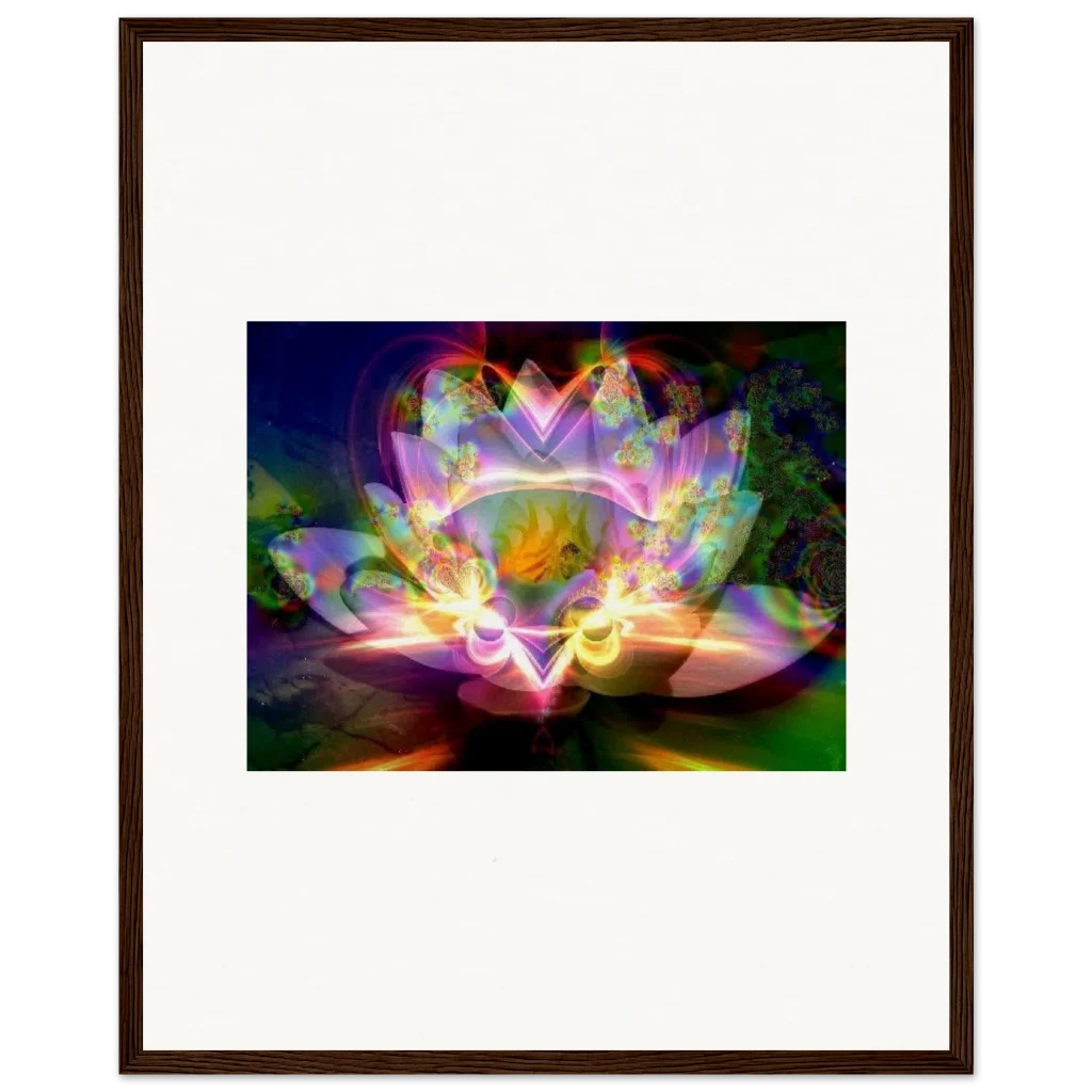 mandala spiritual glow Museum-Quality Matte Paper Wooden Framed Poster - Poster