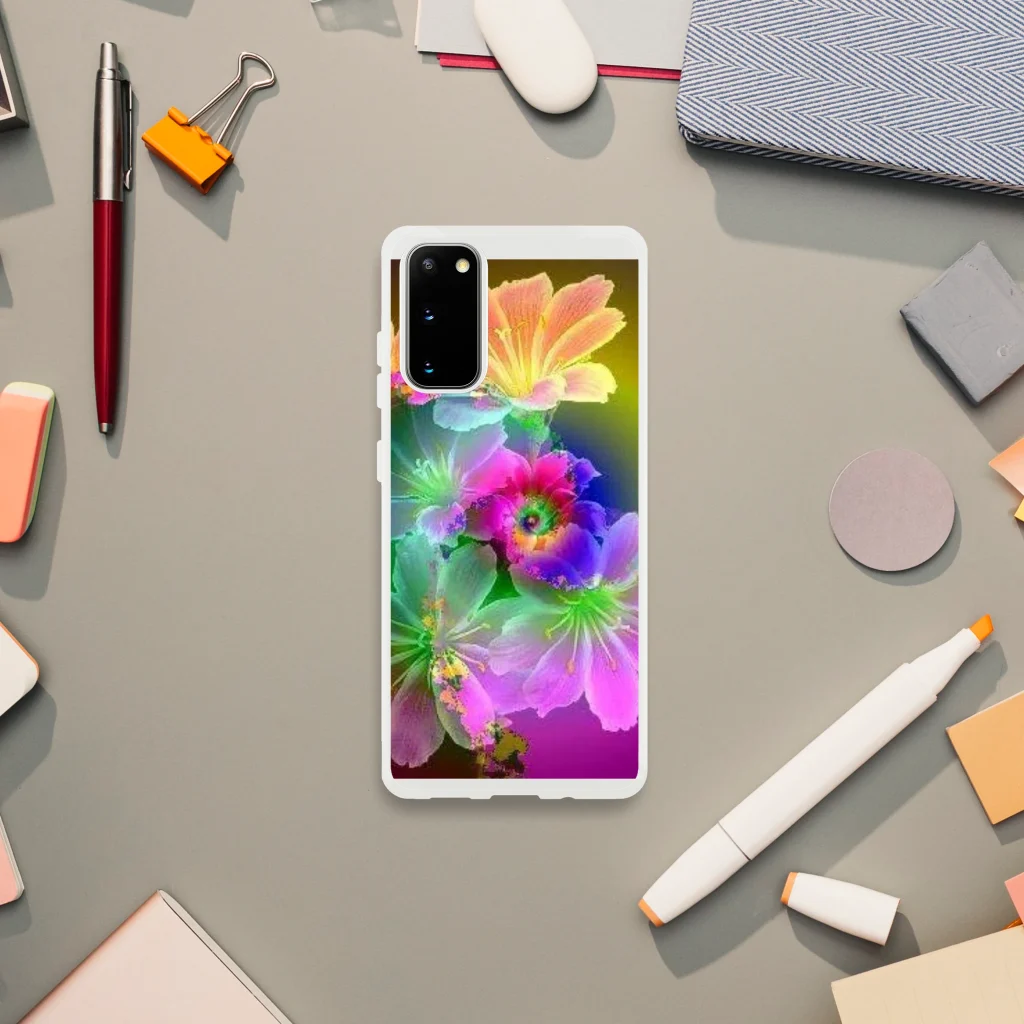 samsung Flexi case neon digital art prints - Poster