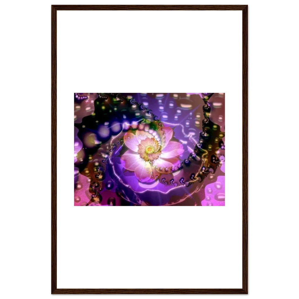 vibarent flower Premium Matte Paper Wooden Framed Poster - Poster