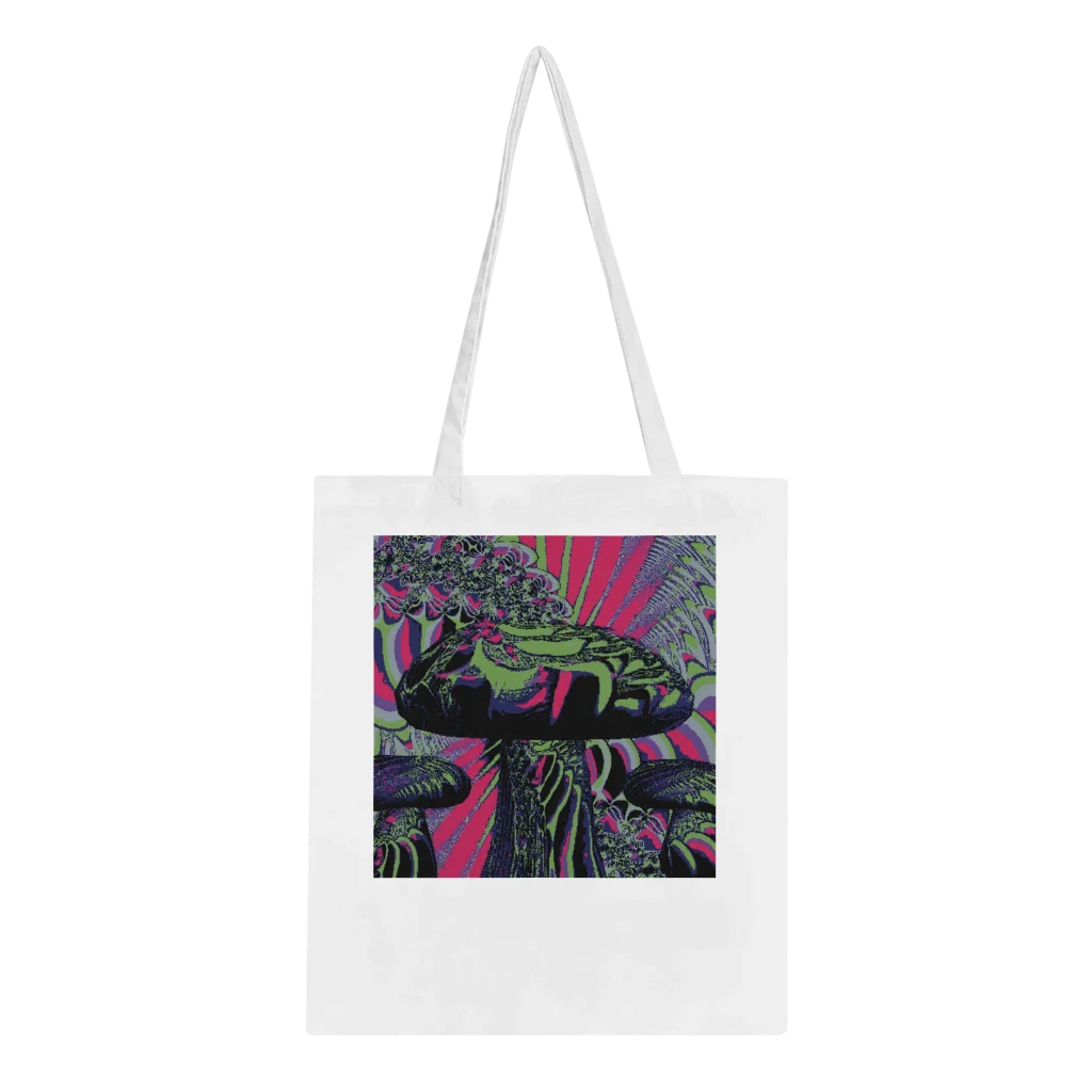 magic mushroom room Classic Tote Bag/beach bag visionary fractal art print - Poster
