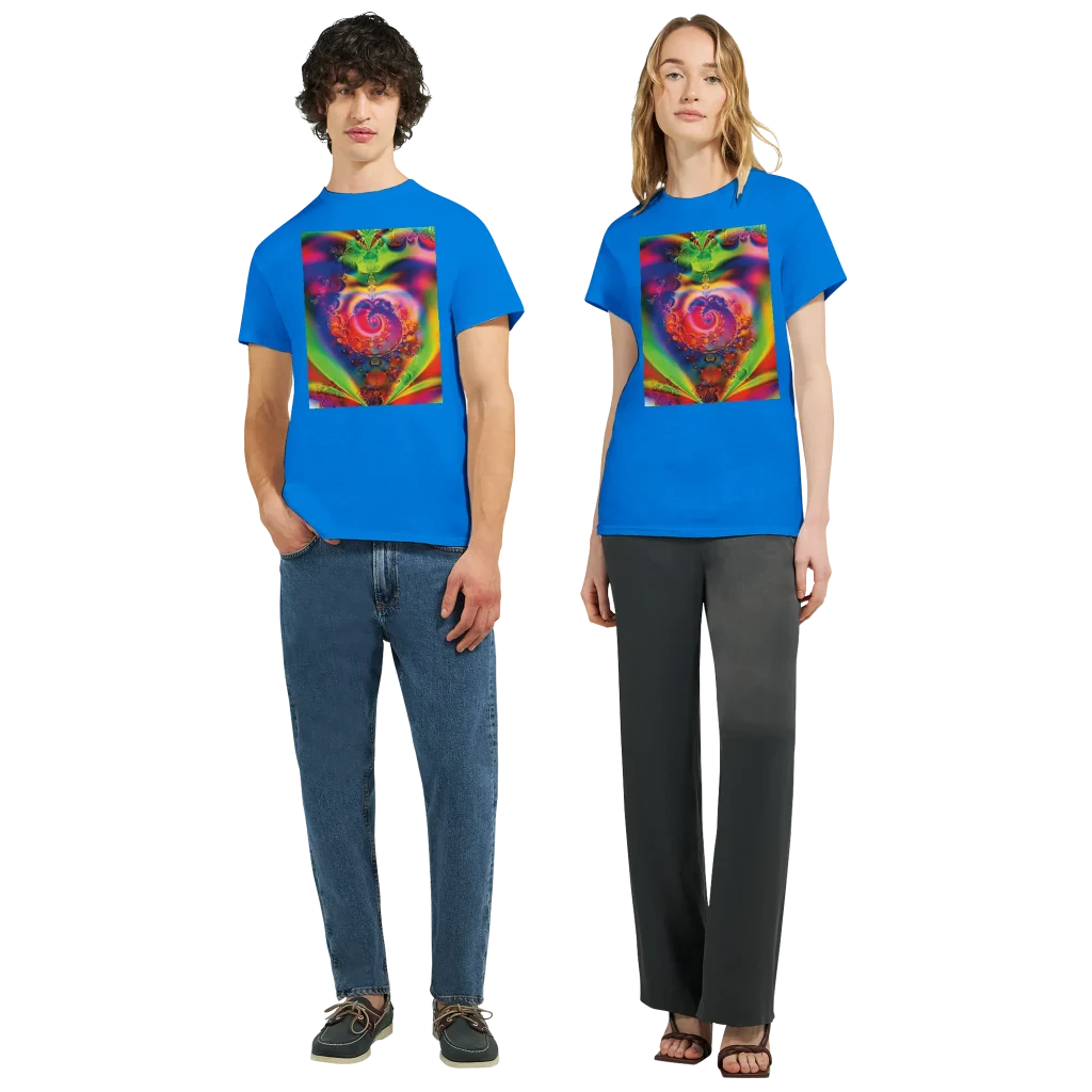 trance trip Ultra Cotton Unisex Crewneck T-shirt | Gildan 2000 trippy colourful prints - Poster