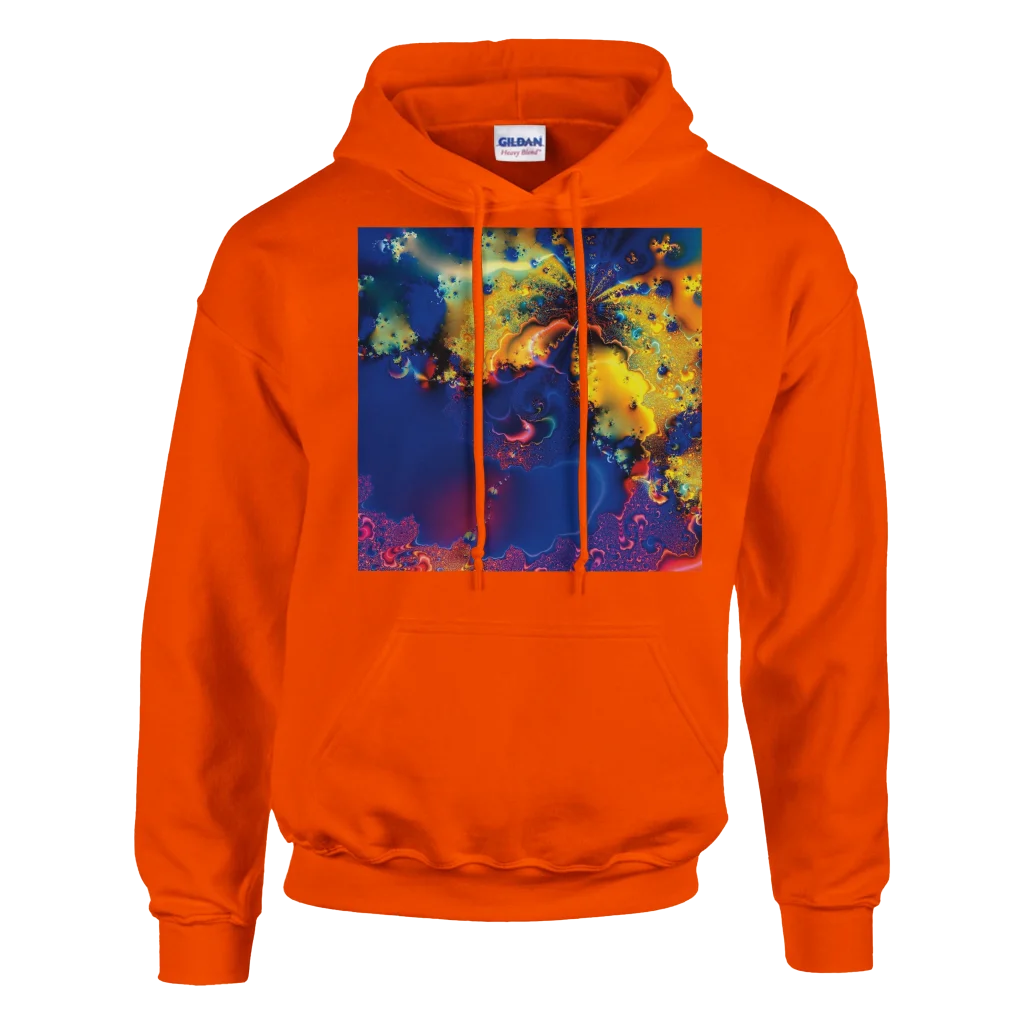 Trippy Art Hoodie — Brian Exton Digital Art Vibrant Psychedelic Pullover (50% Cotton / 50% Polyester) - Poster