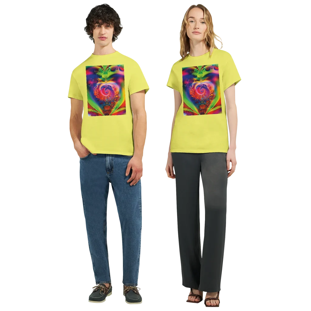 trance trip Ultra Cotton Unisex Crewneck T-shirt | Gildan 2000 trippy colourful prints - Poster