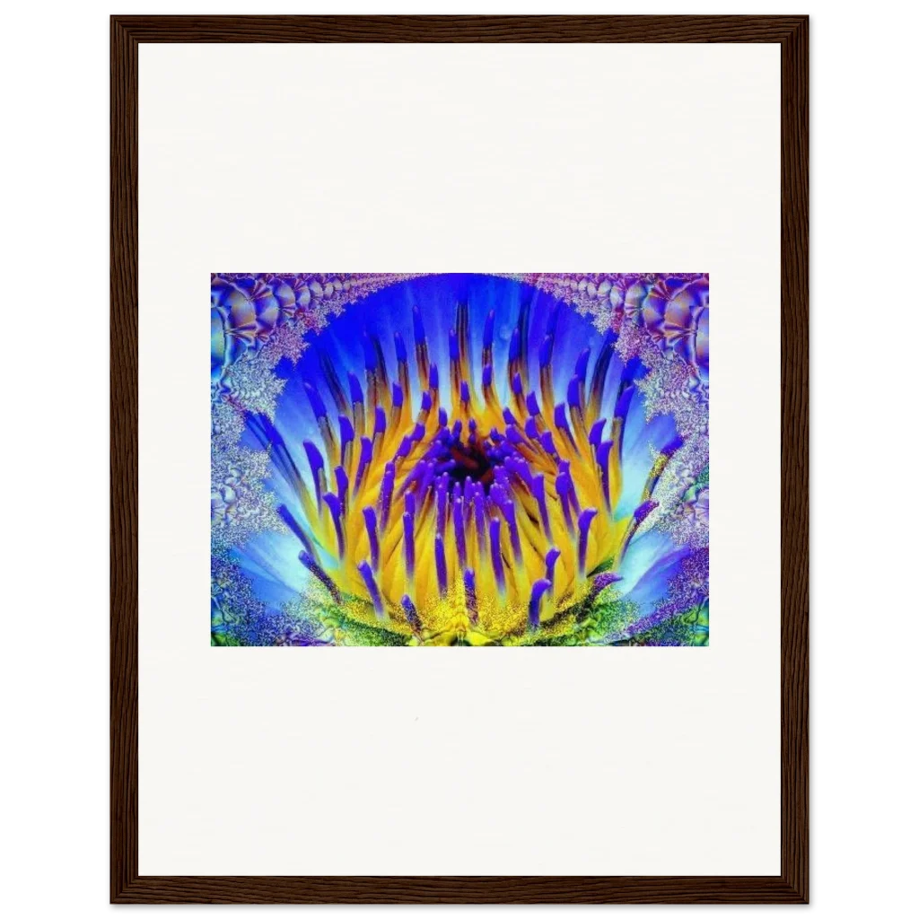 radiant flower Museum-Quality Matte Paper Wooden Framed Poster - Poster