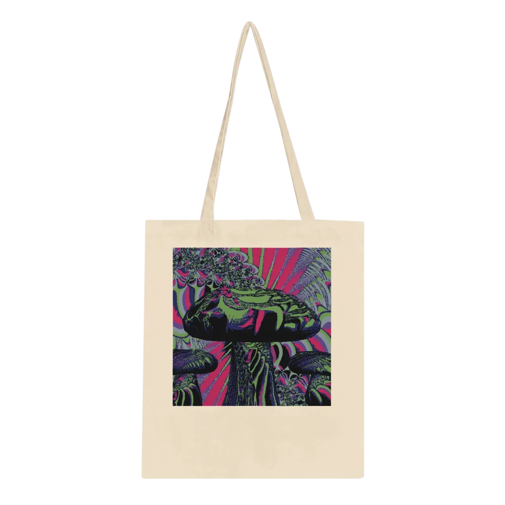 magic mushroom room Classic Tote Bag/beach bag visionary fractal art print - Poster