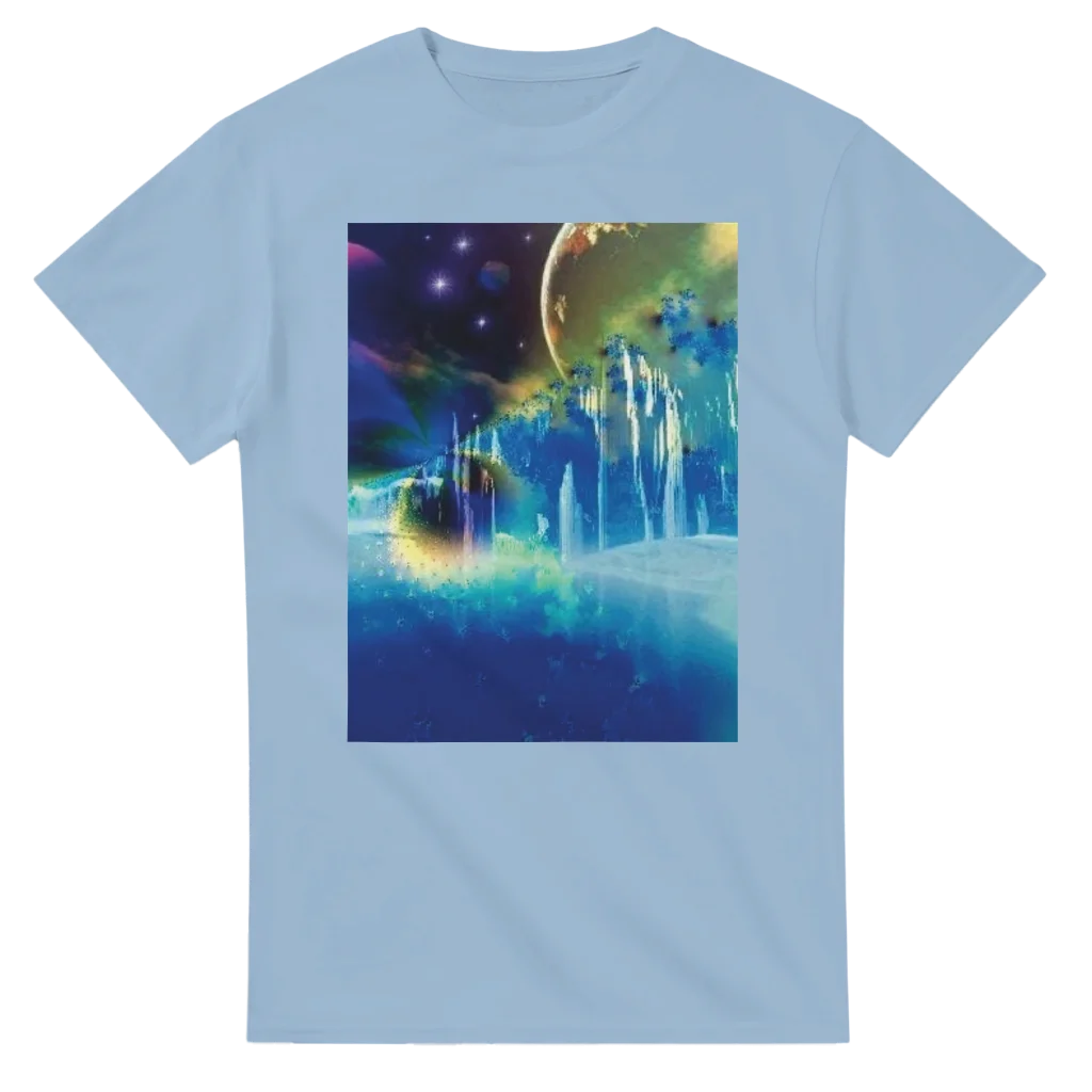 trance Heavyweight Unisex Crewneck T-shirt | Gildan® 5000 trippy fractral art prints - Poster
