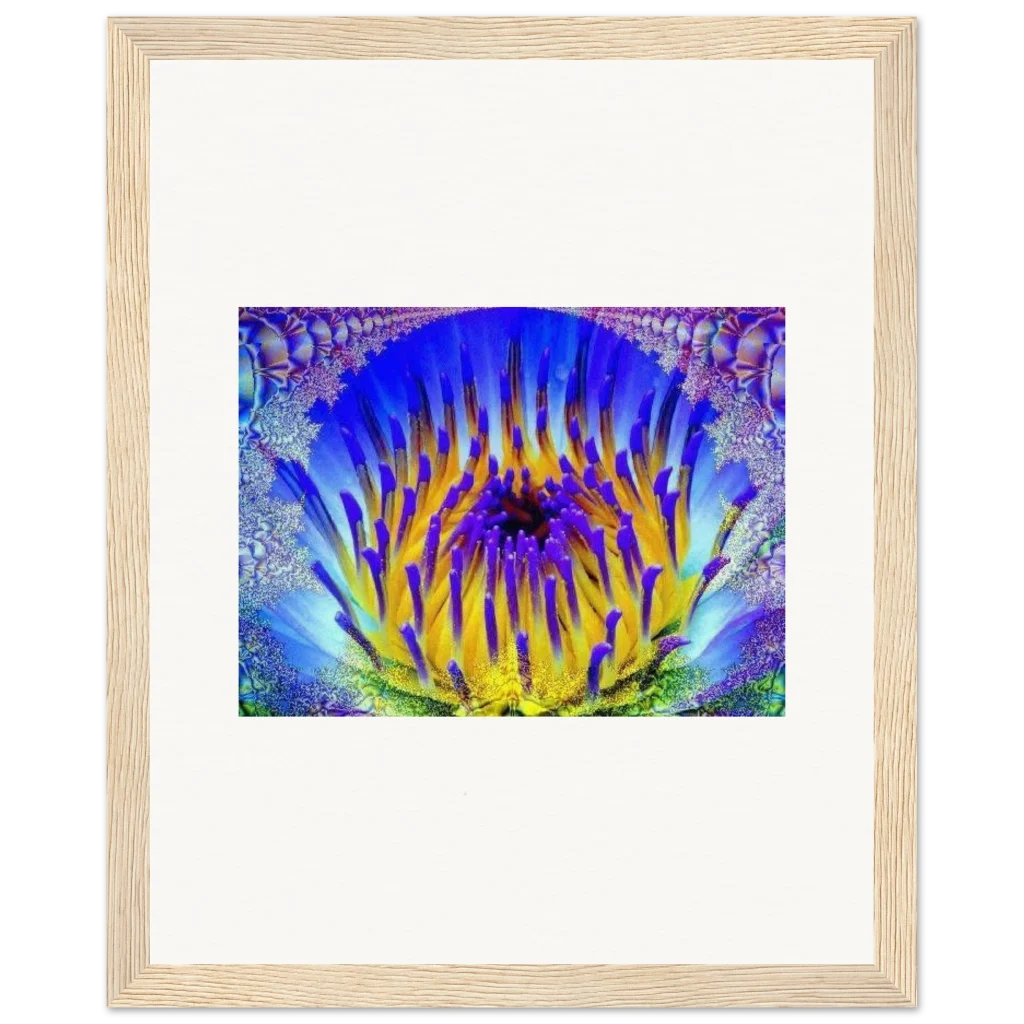 radiant flower Museum-Quality Matte Paper Wooden Framed Poster - Poster