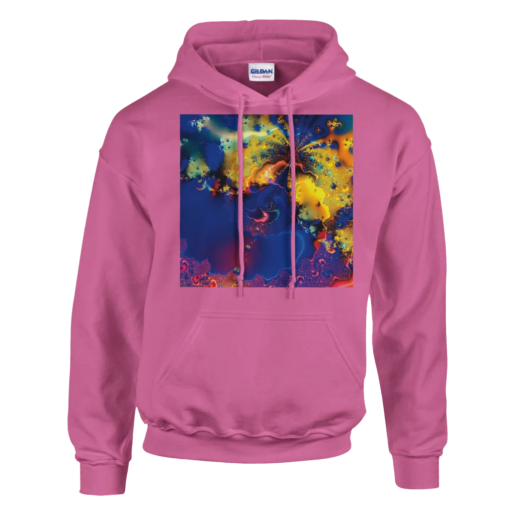 Trippy Art Hoodie — Brian Exton Digital Art Vibrant Psychedelic Pullover (50% Cotton / 50% Polyester) - Poster