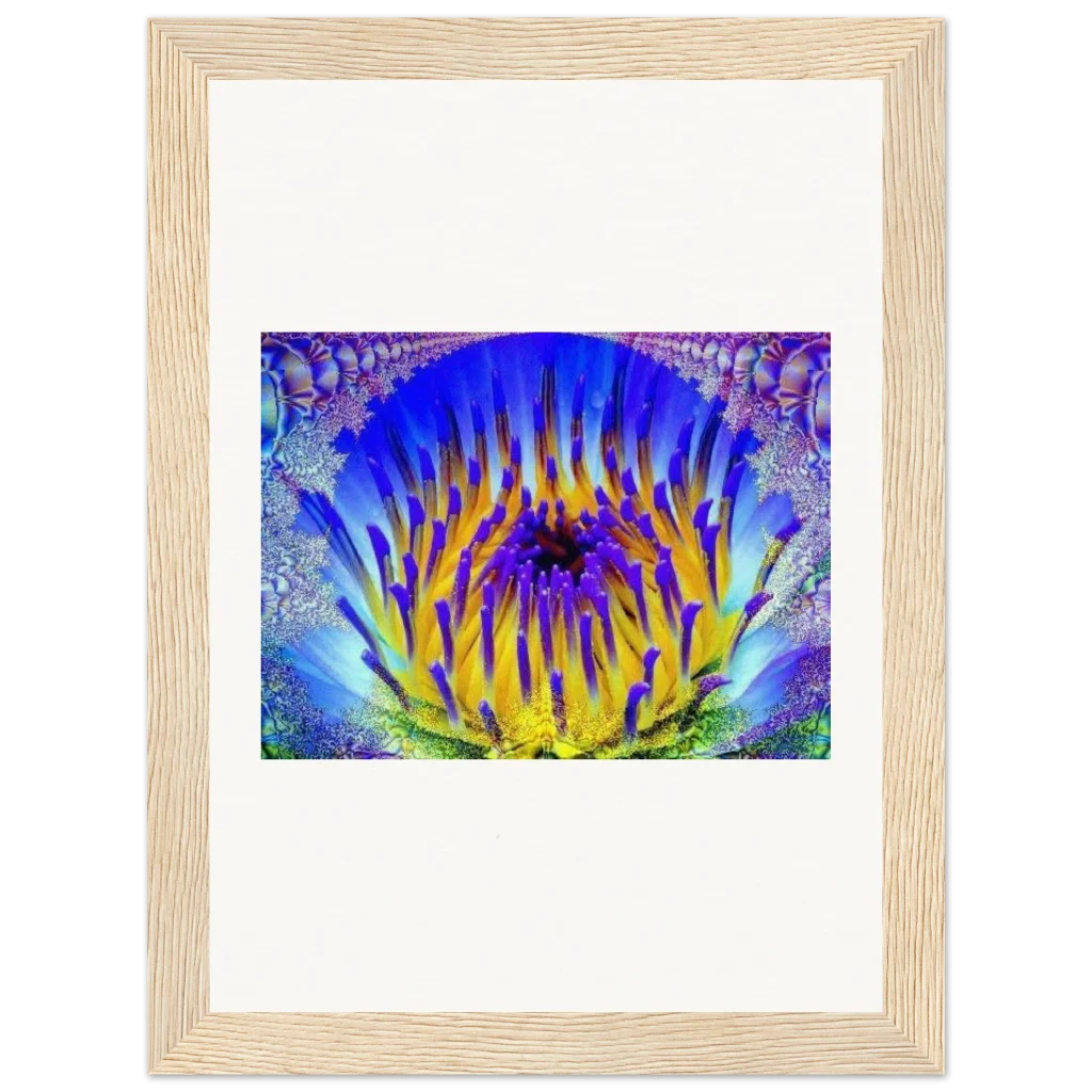 radiant flower Museum-Quality Matte Paper Wooden Framed Poster - Poster