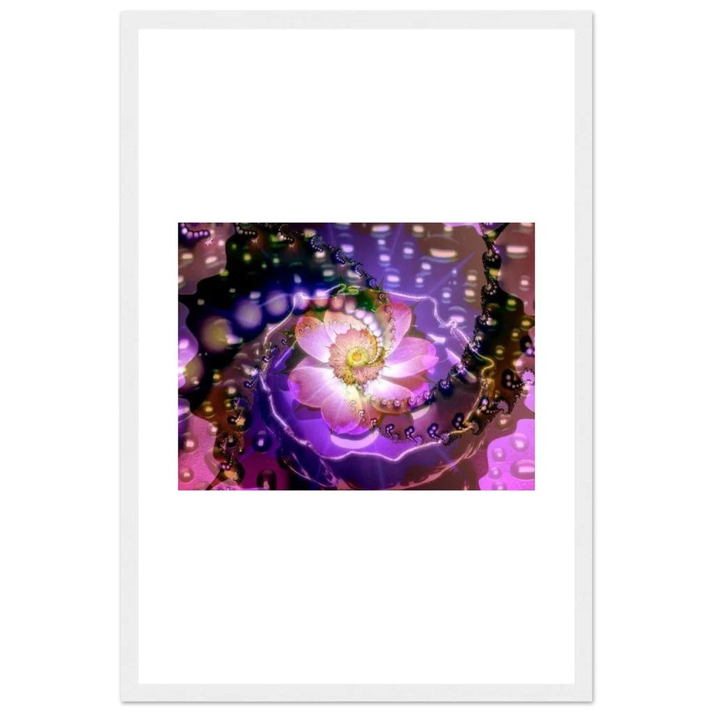 vibarent flower Premium Matte Paper Wooden Framed Poster - Poster