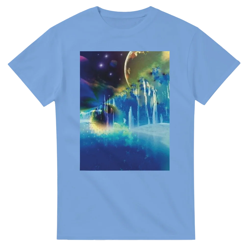 trance Heavyweight Unisex Crewneck T-shirt | Gildan® 5000 trippy fractral art prints - Poster