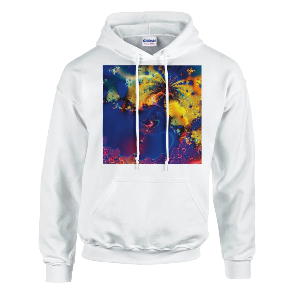 Trippy Art Hoodie — Brian Exton Digital Art Vibrant Psychedelic Pullover (50% Cotton / 50% Polyester) - Poster