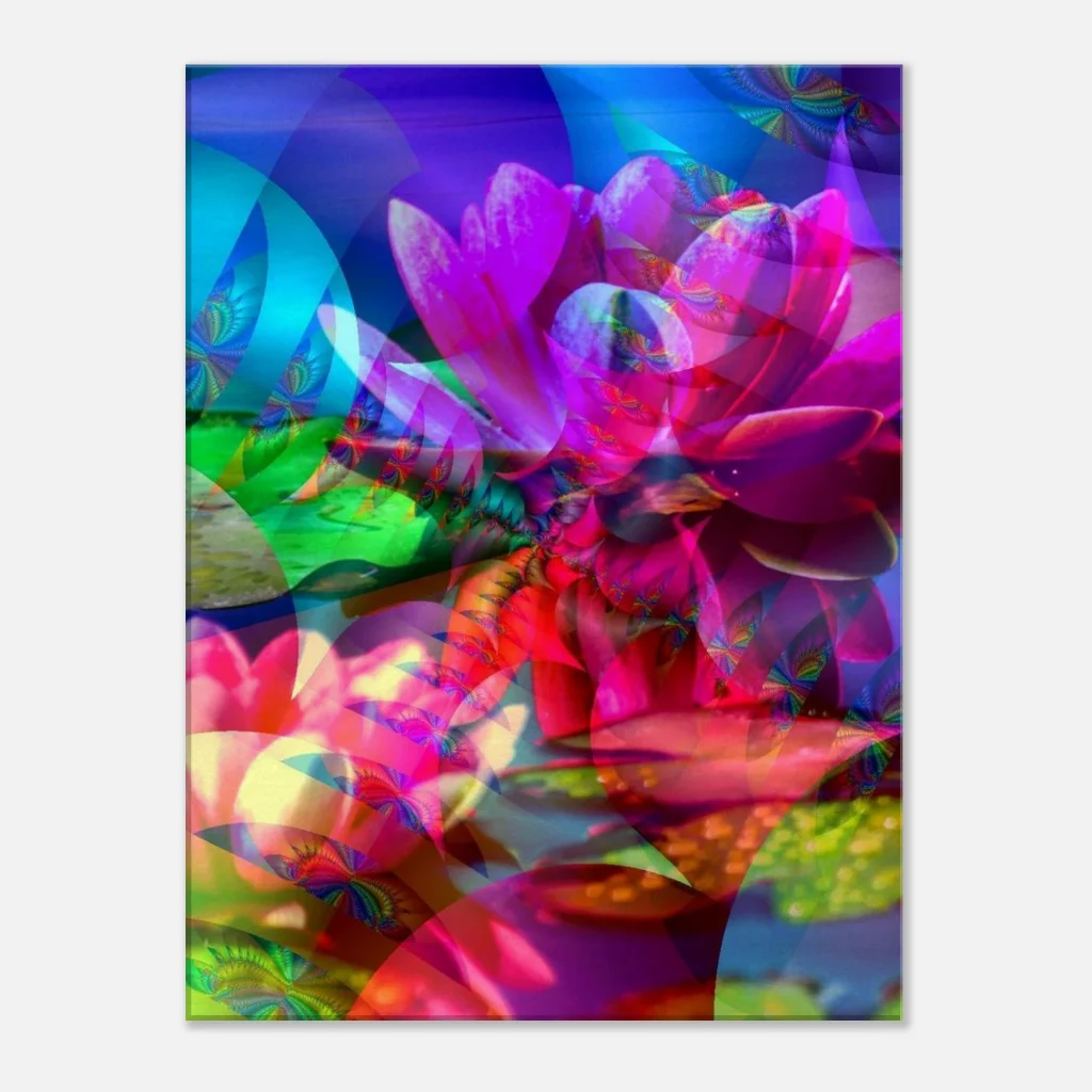 entangled mandalas Canvas brusting with colour with this vibrant digital print - Poster