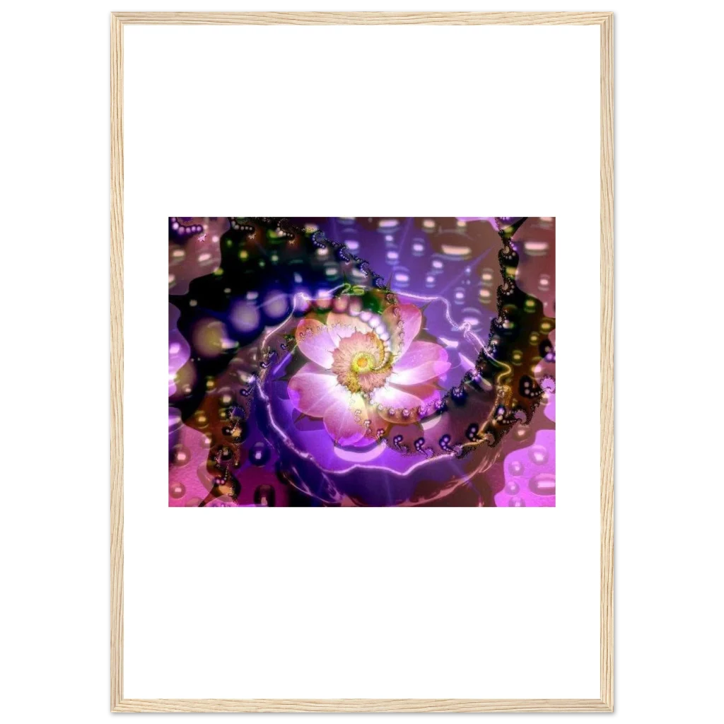 vibarent flower Premium Matte Paper Wooden Framed Poster - Poster
