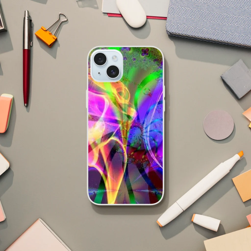 iphonecase Flexi case neon coloured digital print - Poster