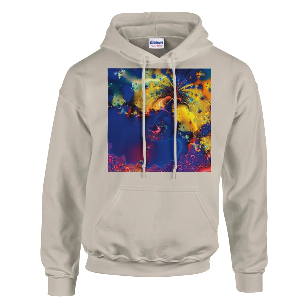 Trippy Art Hoodie — Brian Exton Digital Art Vibrant Psychedelic Pullover (50% Cotton / 50% Polyester) - Poster