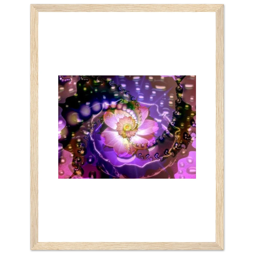 vibarent flower Premium Matte Paper Wooden Framed Poster - Poster