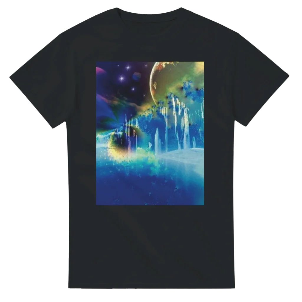trance Heavyweight Unisex Crewneck T-shirt | Gildan® 5000 trippy fractral art prints - Poster