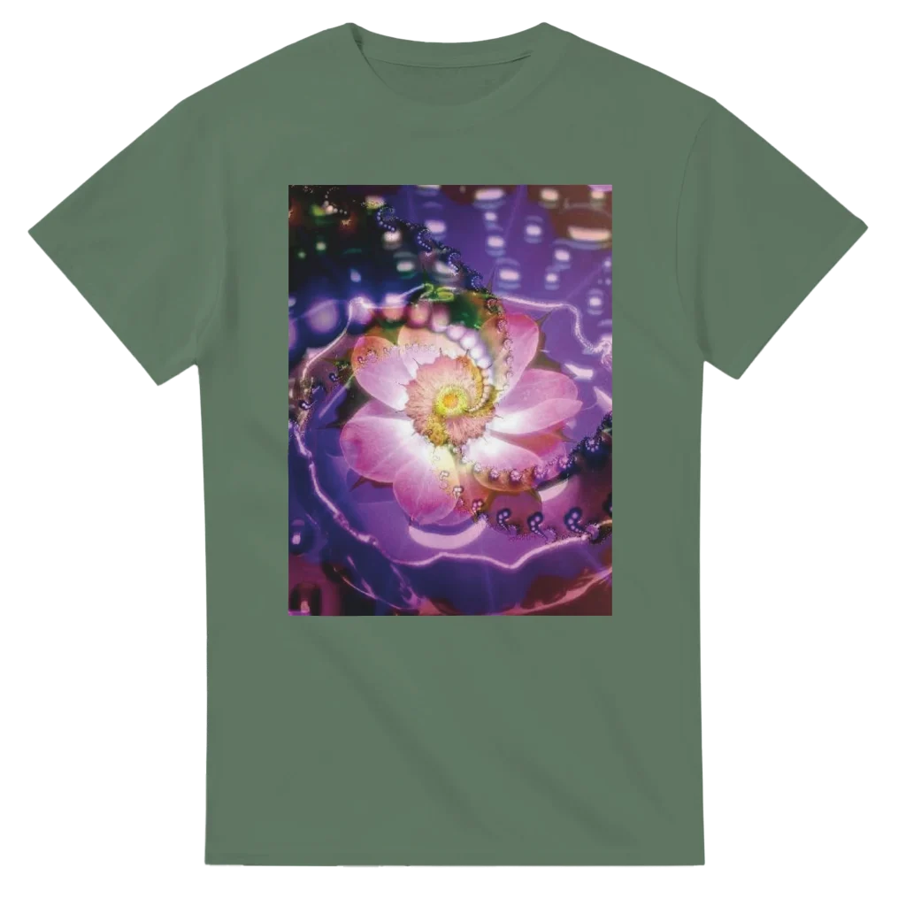 vibrant flower Heavyweight Unisex Crewneck T-shirt | Gildan® 5000 tshirt art print - Poster